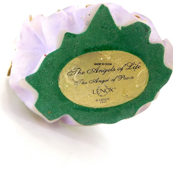 Vintage Lenox Angel of Peace Figurine Resin Angels of Life 11" - Picture 8 of 9